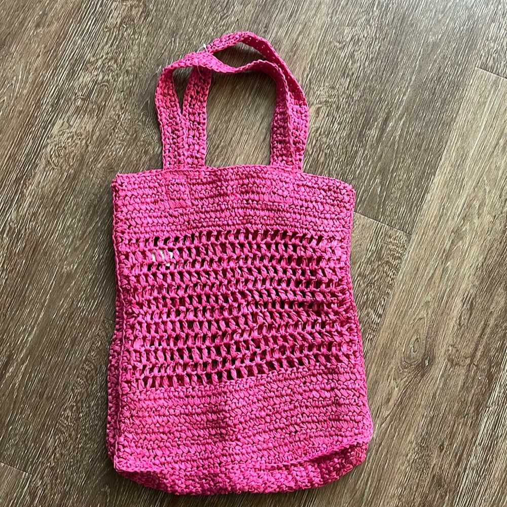 Old Navy hot pink beach bag